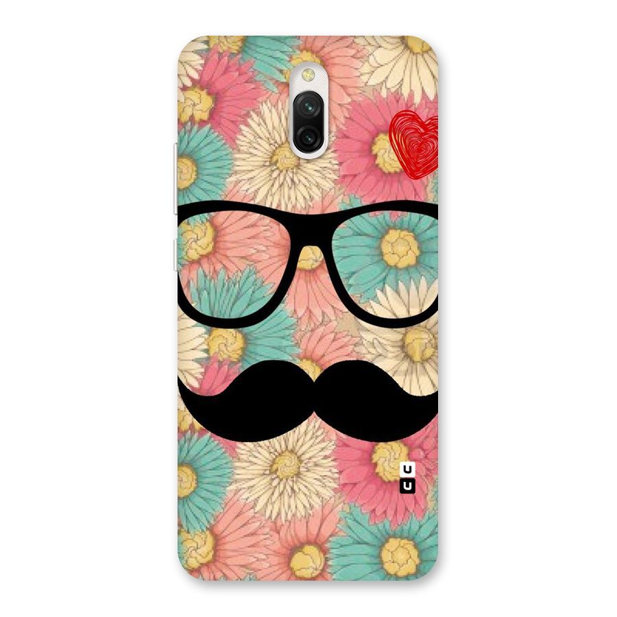 Floral Moustache Back Case for Redmi 8A Dual
