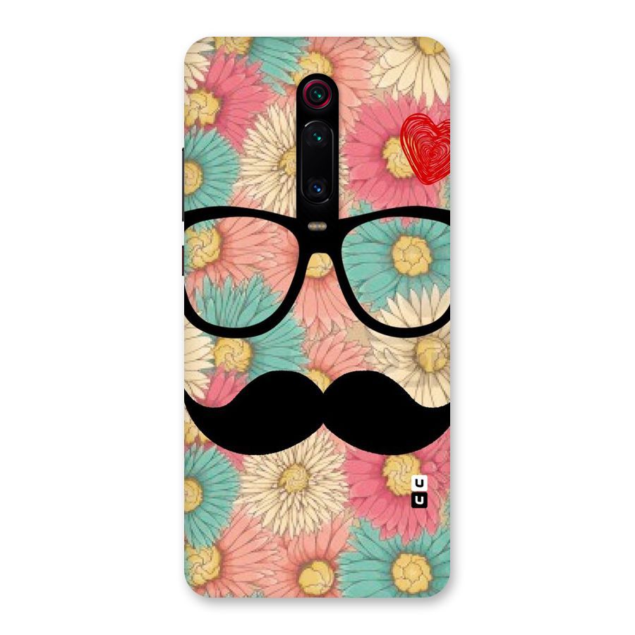Floral Moustache Back Case for Redmi K20