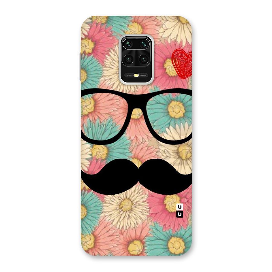 Floral Moustache Back Case for Redmi Note 9 Pro Max