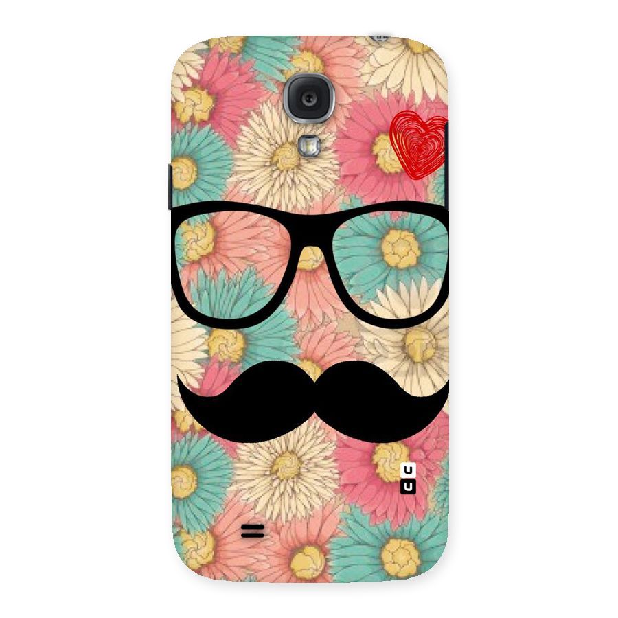 Floral Moustache Back Case for Samsung Galaxy S4