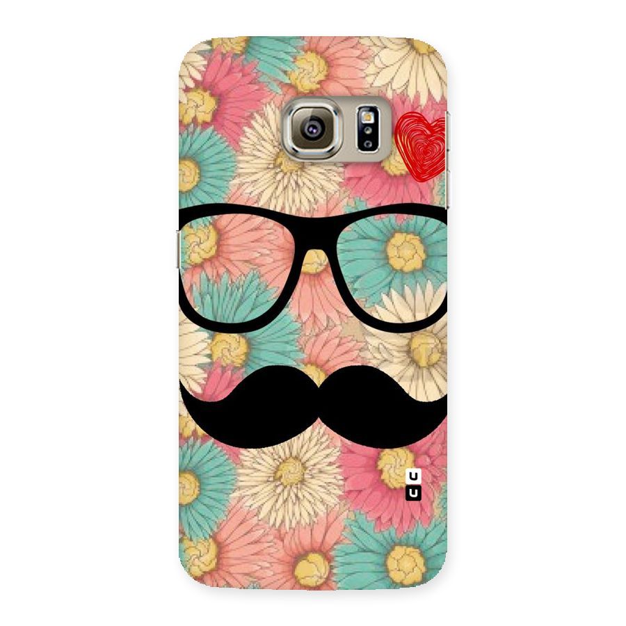 Floral Moustache Back Case for Samsung Galaxy S6 Edge