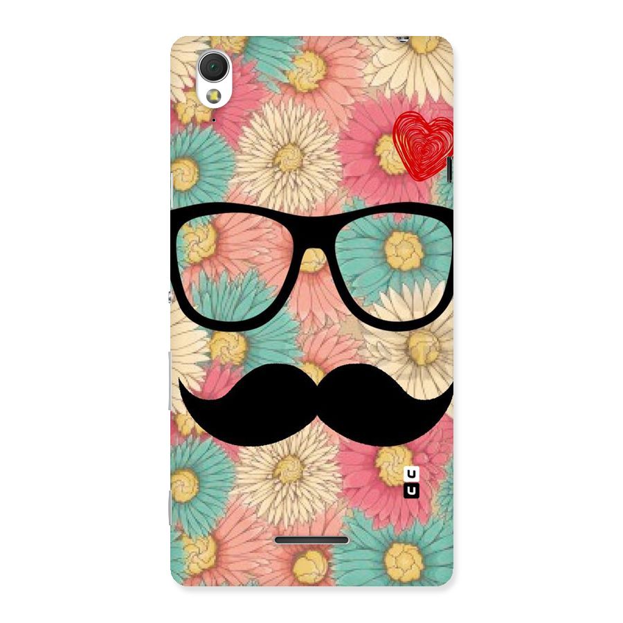 Floral Moustache Back Case for Sony Xperia T3