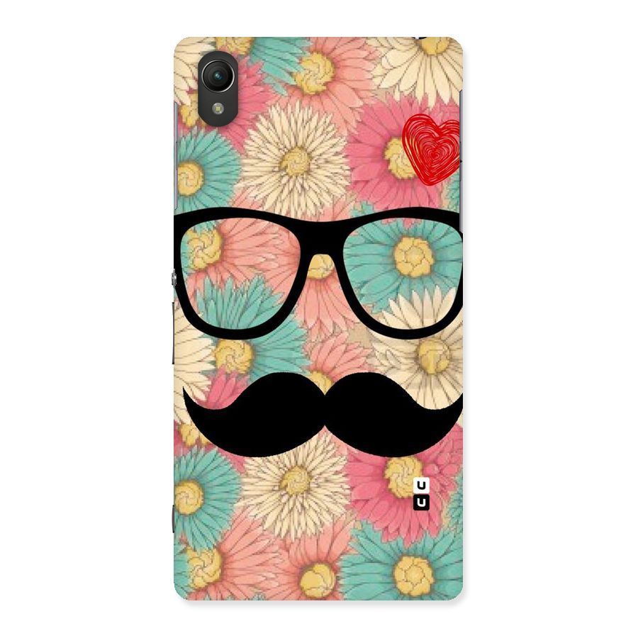 Floral Moustache Back Case for Sony Xperia Z2