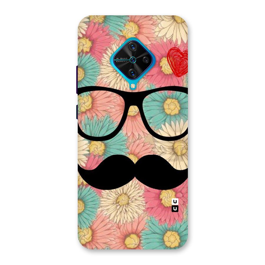Floral Moustache Back Case for Vivo S1 Pro