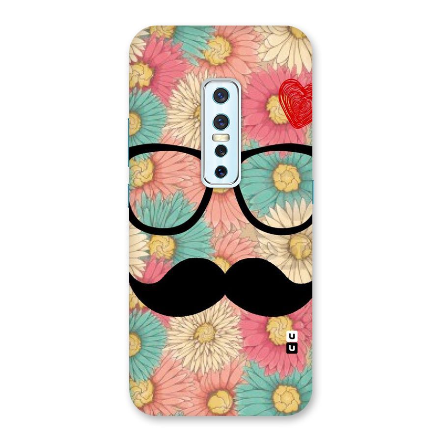 Floral Moustache Back Case for Vivo V17 Pro