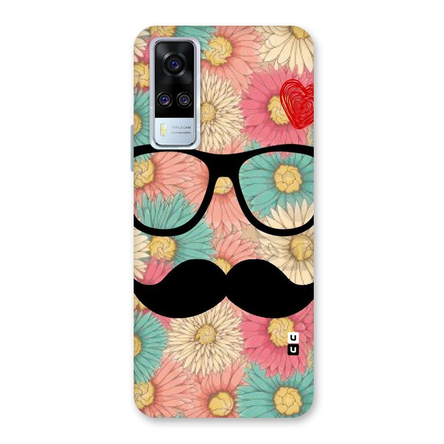 Floral Moustache Back Case for Vivo Y31