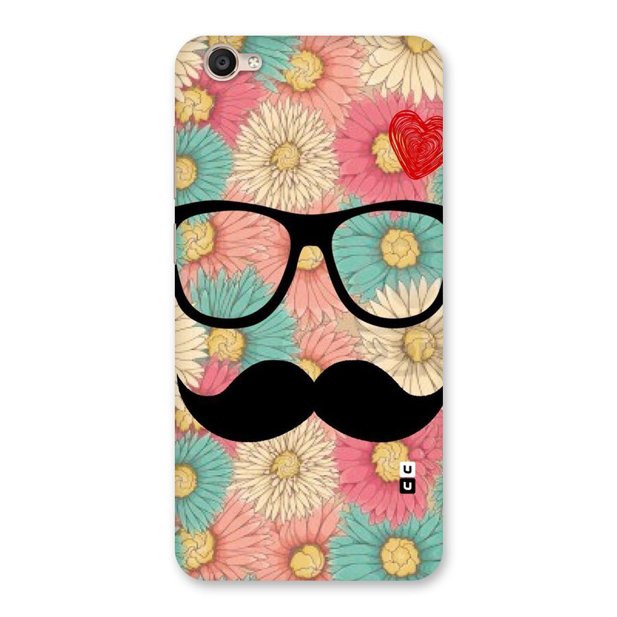 Floral Moustache Back Case for Vivo Y55s