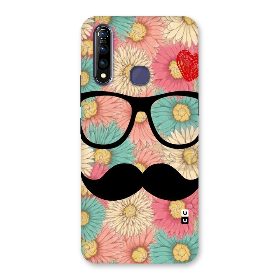 Floral Moustache Back Case for Vivo Z1 Pro