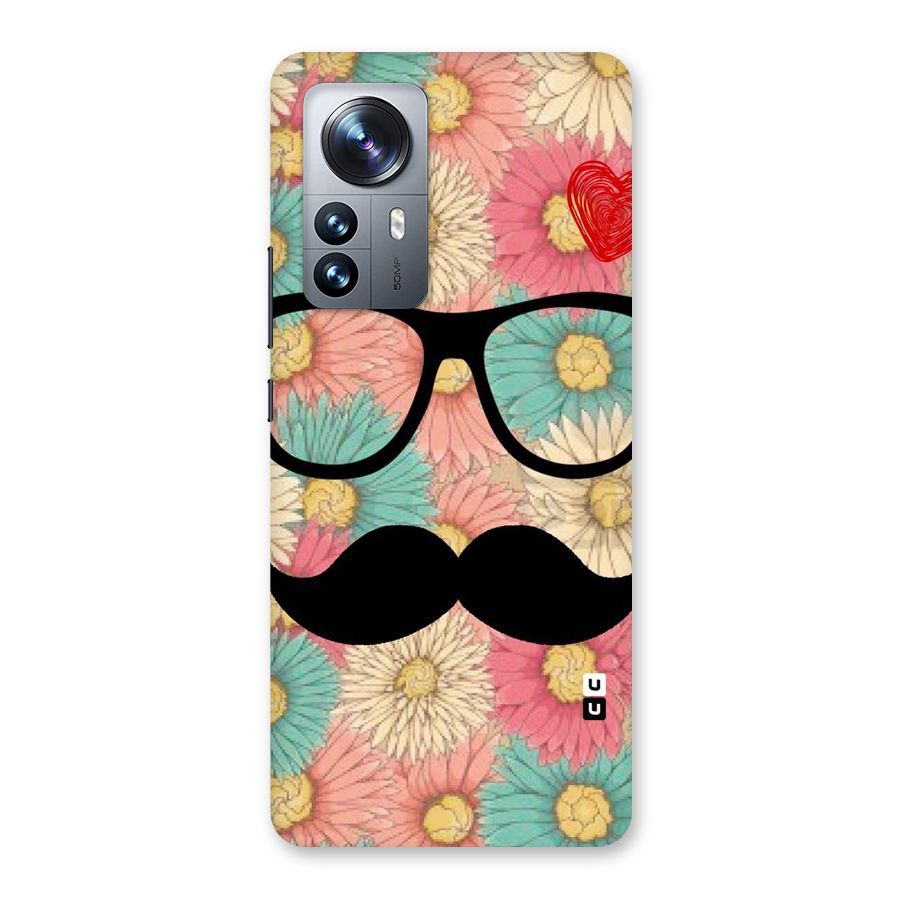 Floral Moustache Back Case for Xiaomi 12 Pro