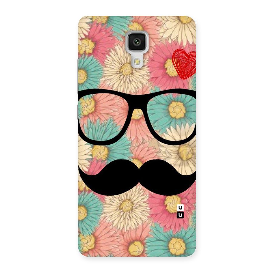 Floral Moustache Back Case for Xiaomi Mi 4