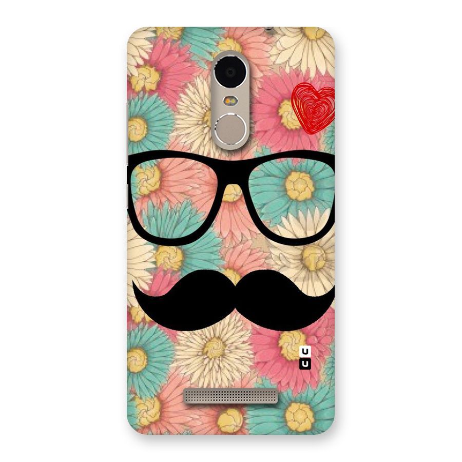Floral Moustache Back Case for Xiaomi Redmi Note 3