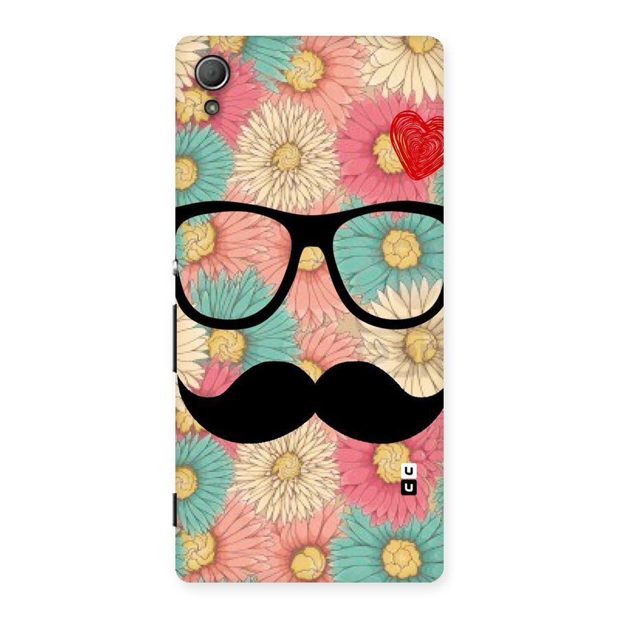 Floral Moustache Back Case for Xperia Z3 Plus