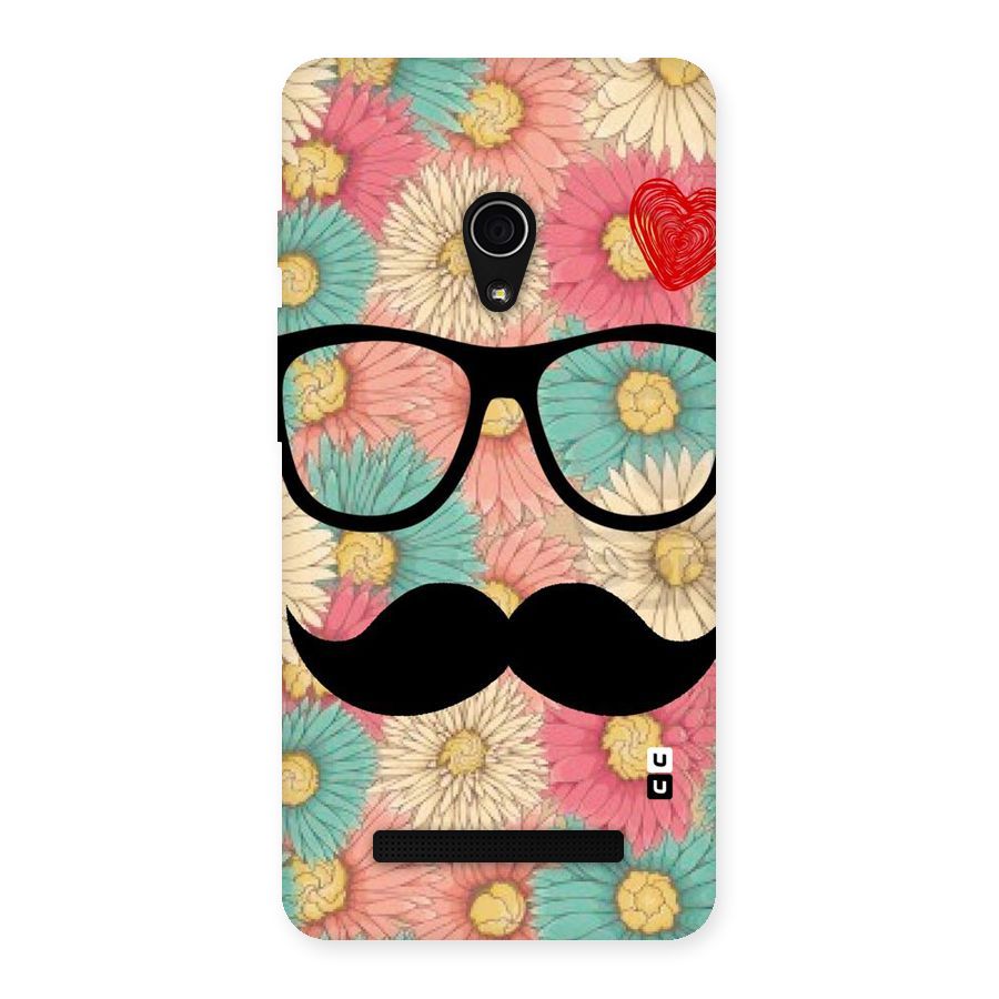 Floral Moustache Back Case for Zenfone 5