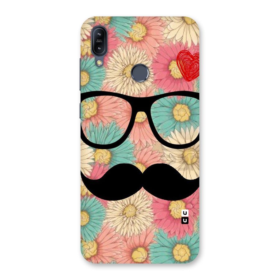 Floral Moustache Back Case for Zenfone Max M2