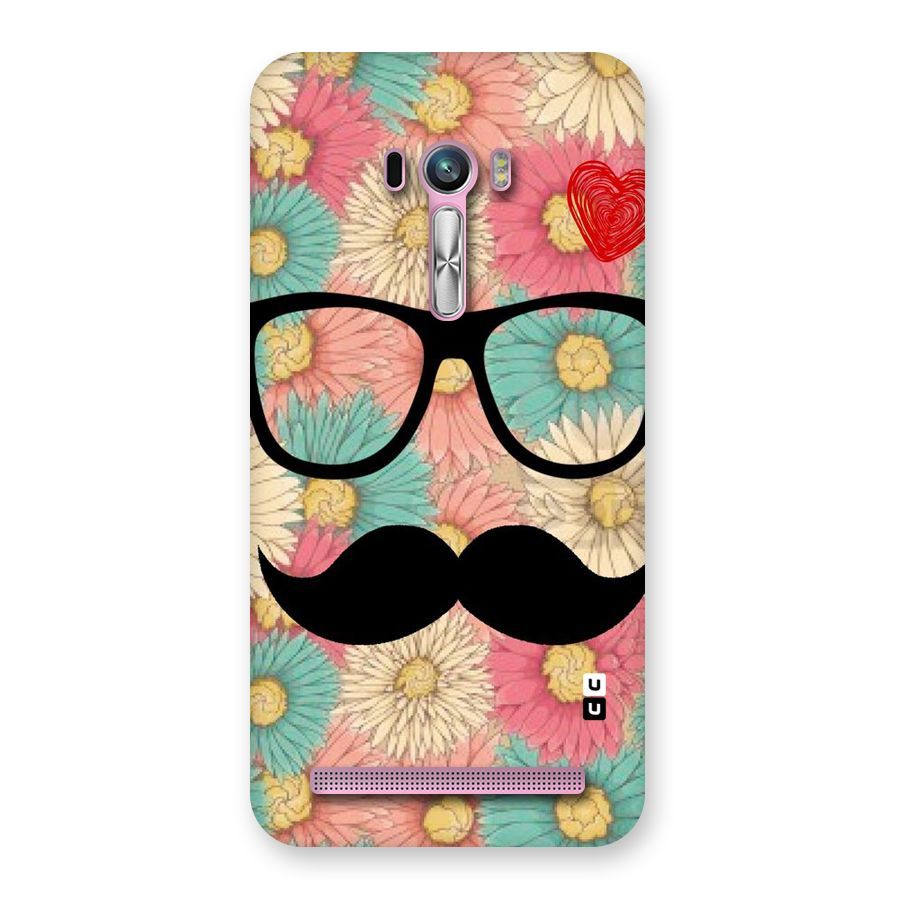 Floral Moustache Back Case for Zenfone Selfie
