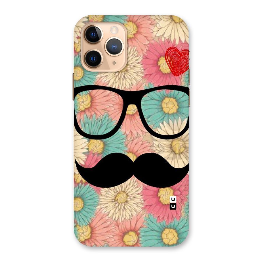 Floral Moustache Back Case for iPhone 11 Pro