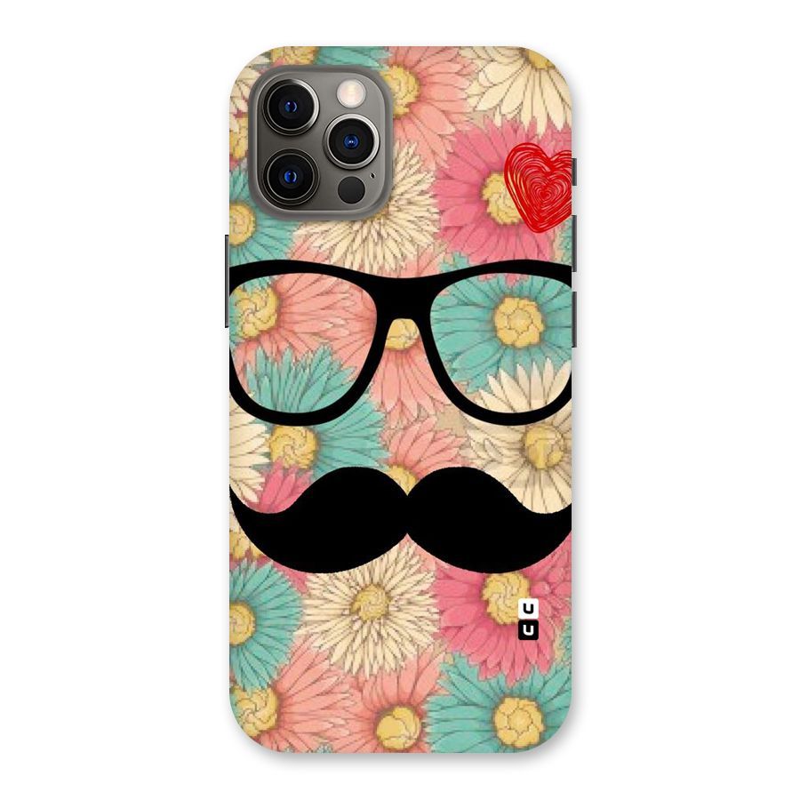 Floral Moustache Back Case for iPhone 12 Pro