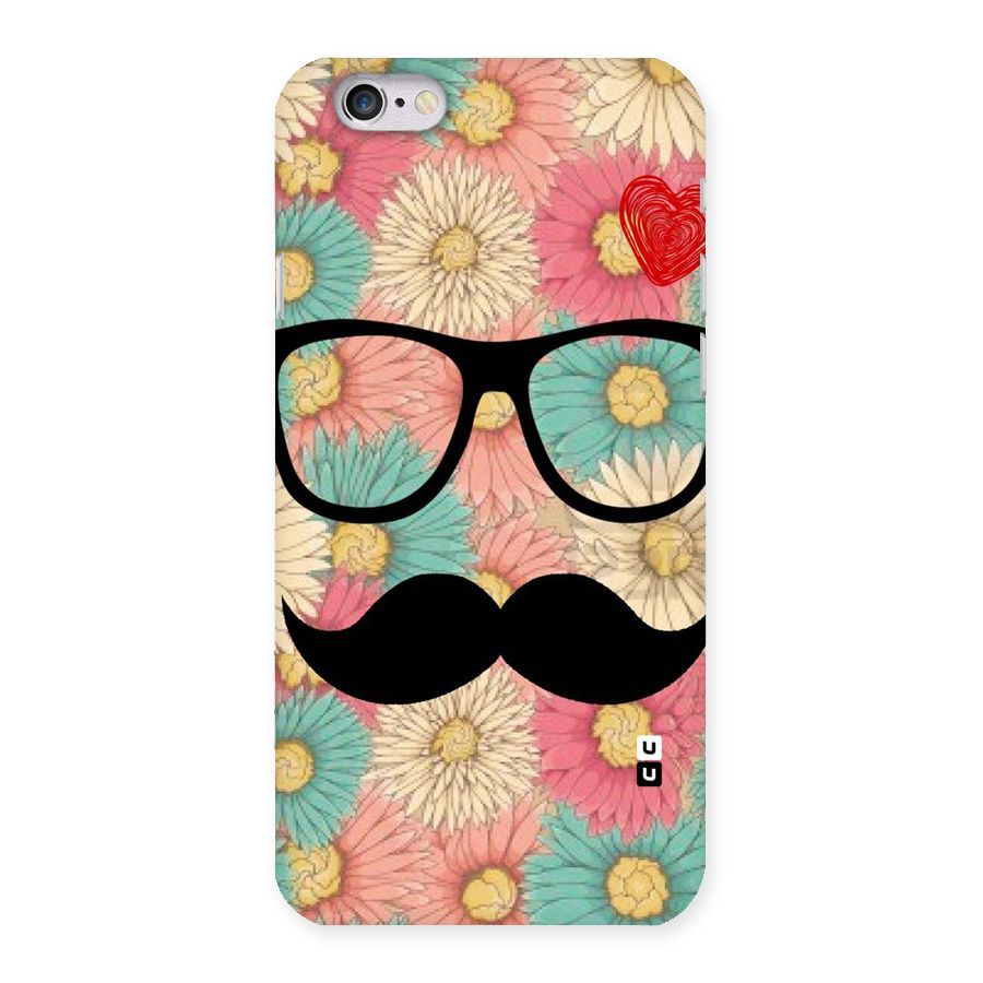 Floral Moustache Back Case for iPhone 6 6S