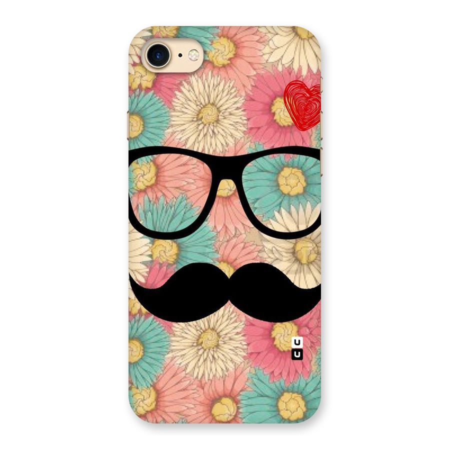 Floral Moustache Back Case for iPhone 7