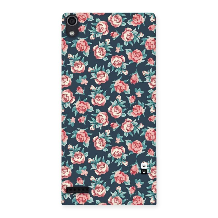 Floral Navy Bloom Back Case for Ascend P6