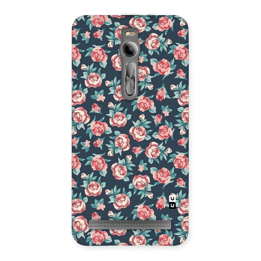 Floral Navy Bloom Back Case for Asus Zenfone 2