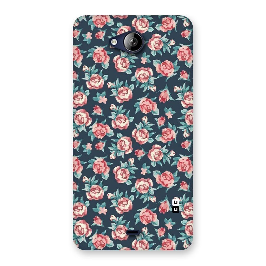 Floral Navy Bloom Back Case for Canvas Play Q355