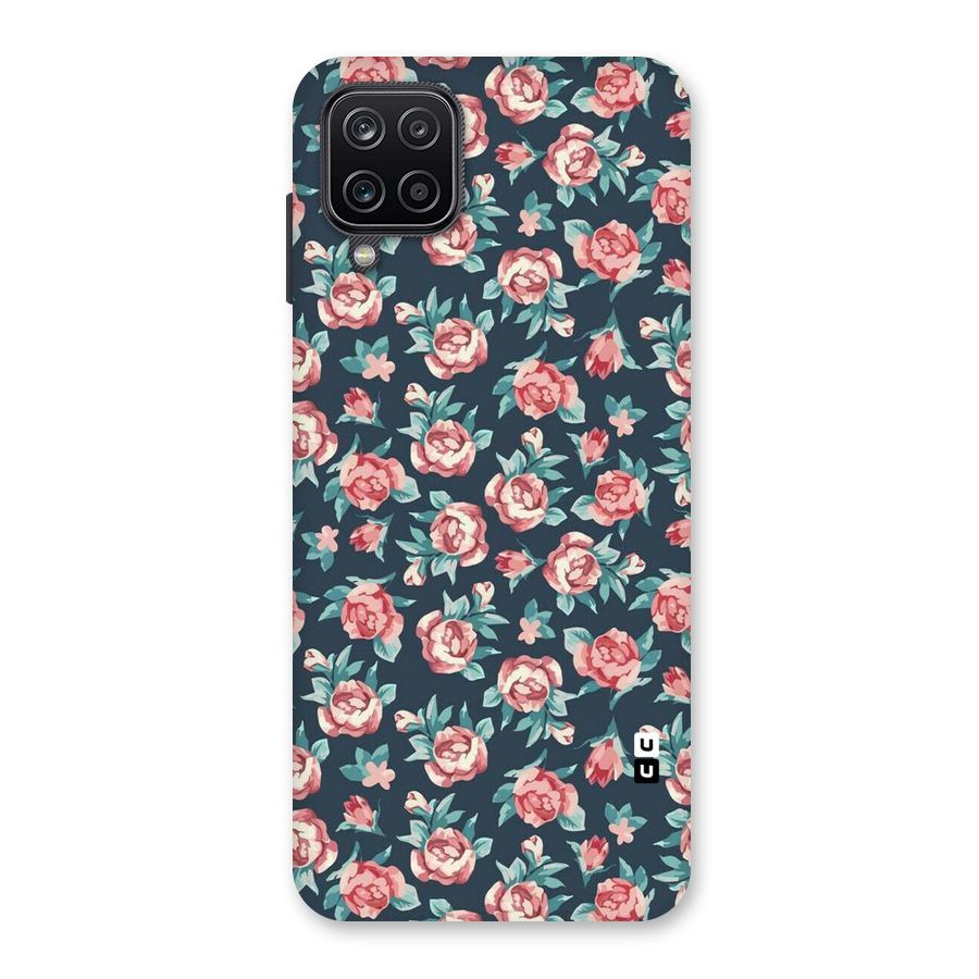 Floral Navy Bloom Back Case for Galaxy A12