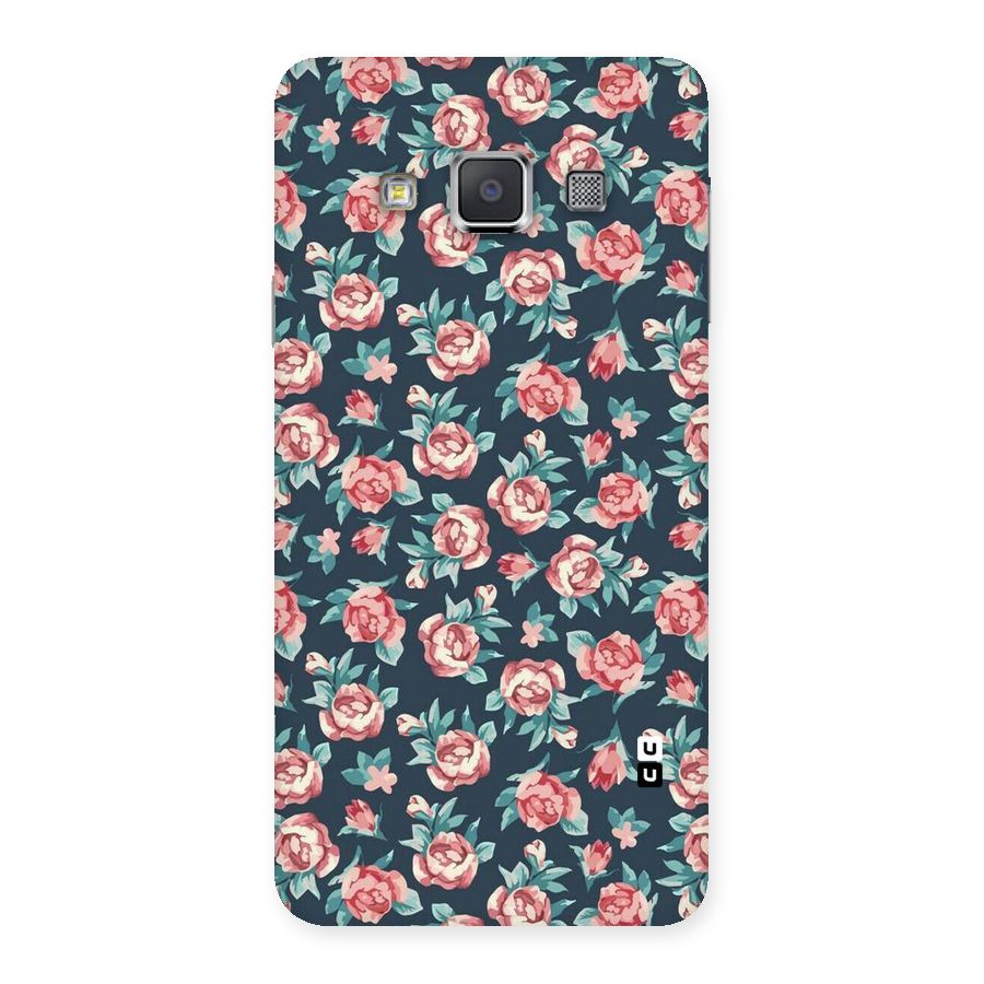 Floral Navy Bloom Back Case for Galaxy A3