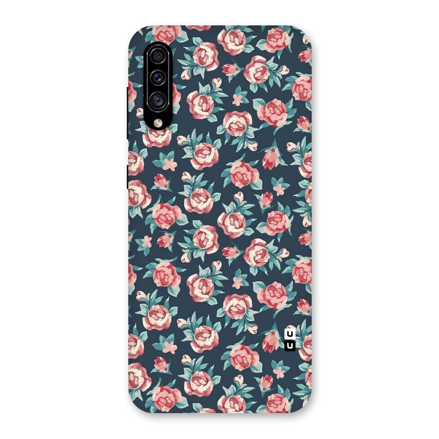 Floral Navy Bloom Back Case for Galaxy A30s