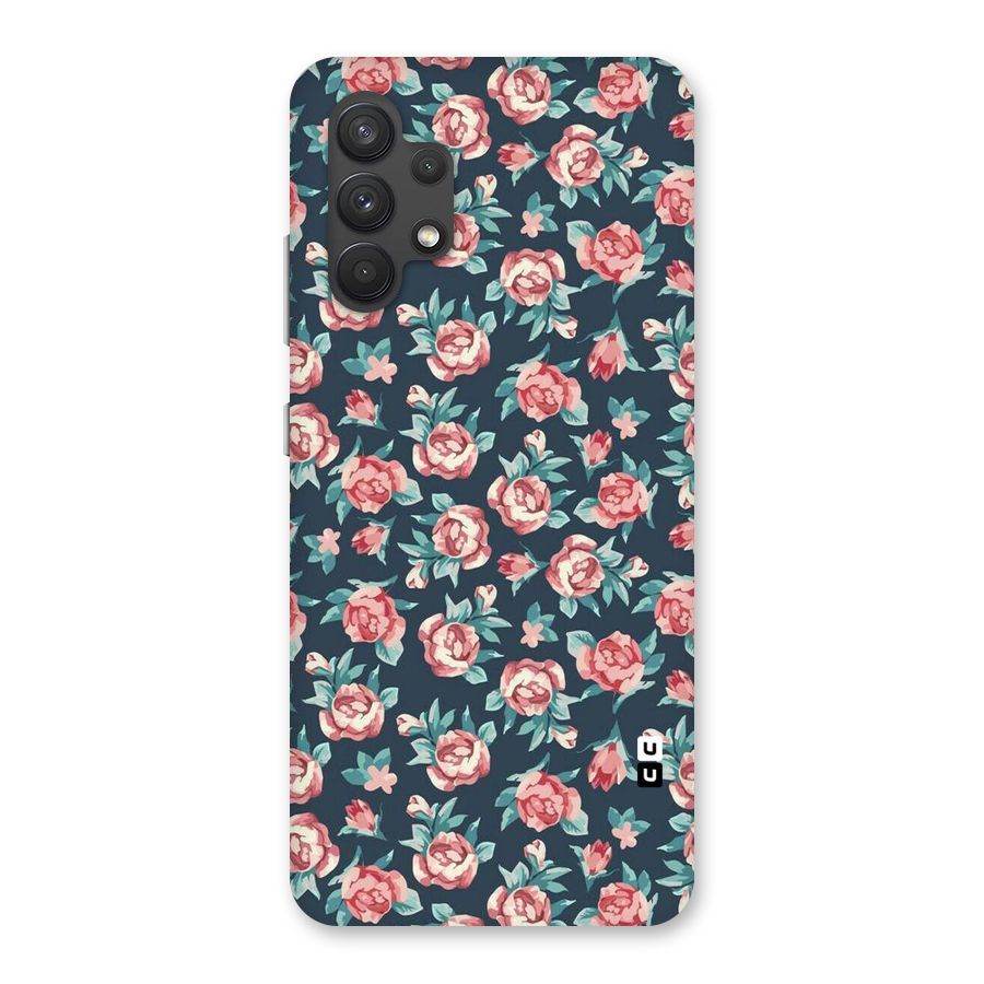 Floral Navy Bloom Back Case for Galaxy A32