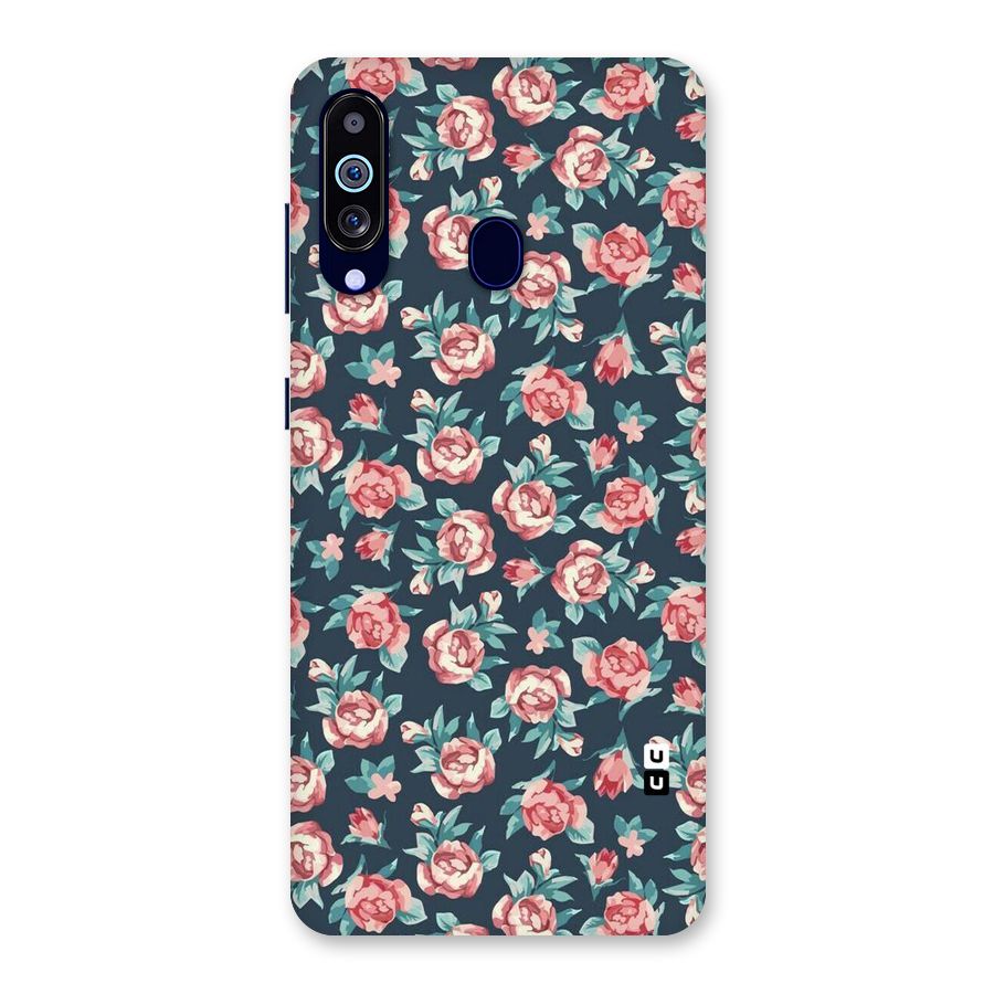 Floral Navy Bloom Back Case for Galaxy A60