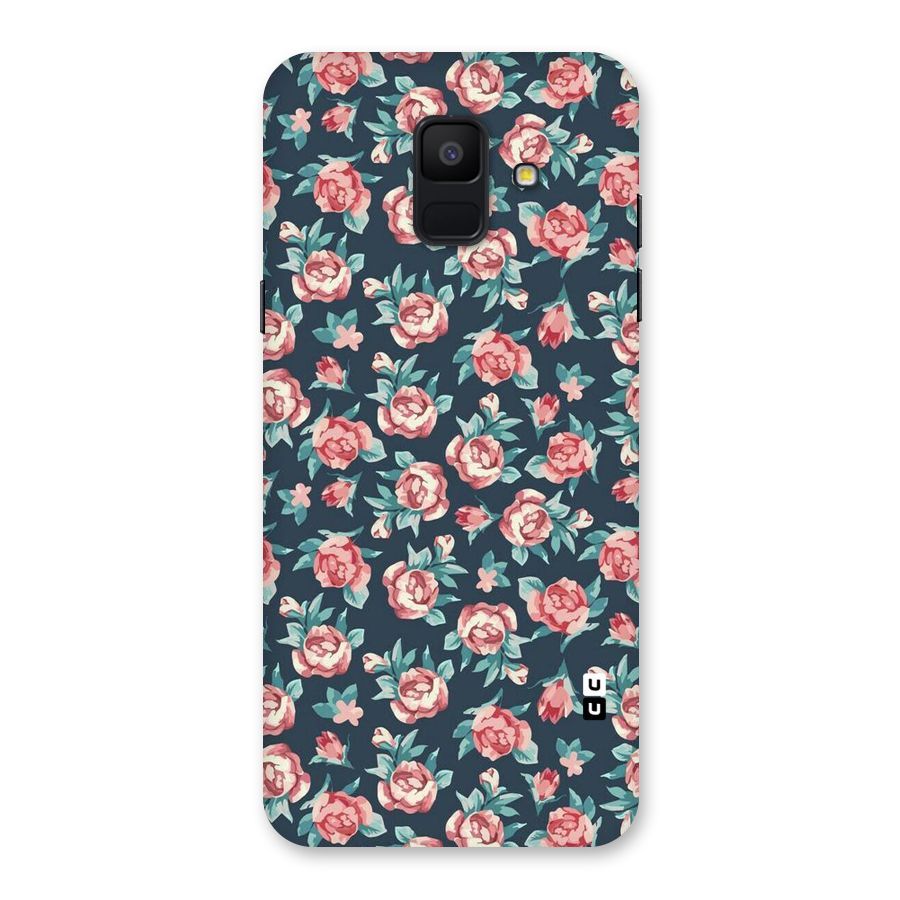 Floral Navy Bloom Back Case for Galaxy A6 (2018)