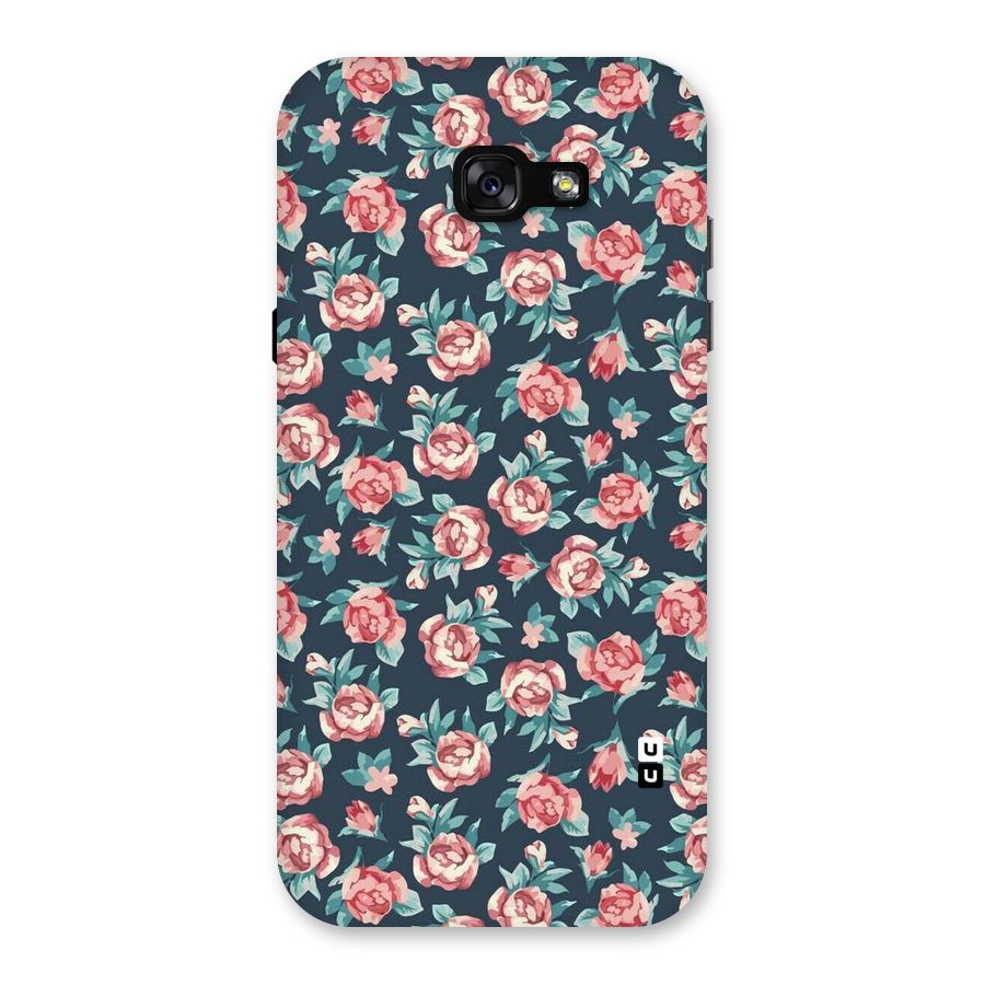 Floral Navy Bloom Back Case for Galaxy A7 (2017)
