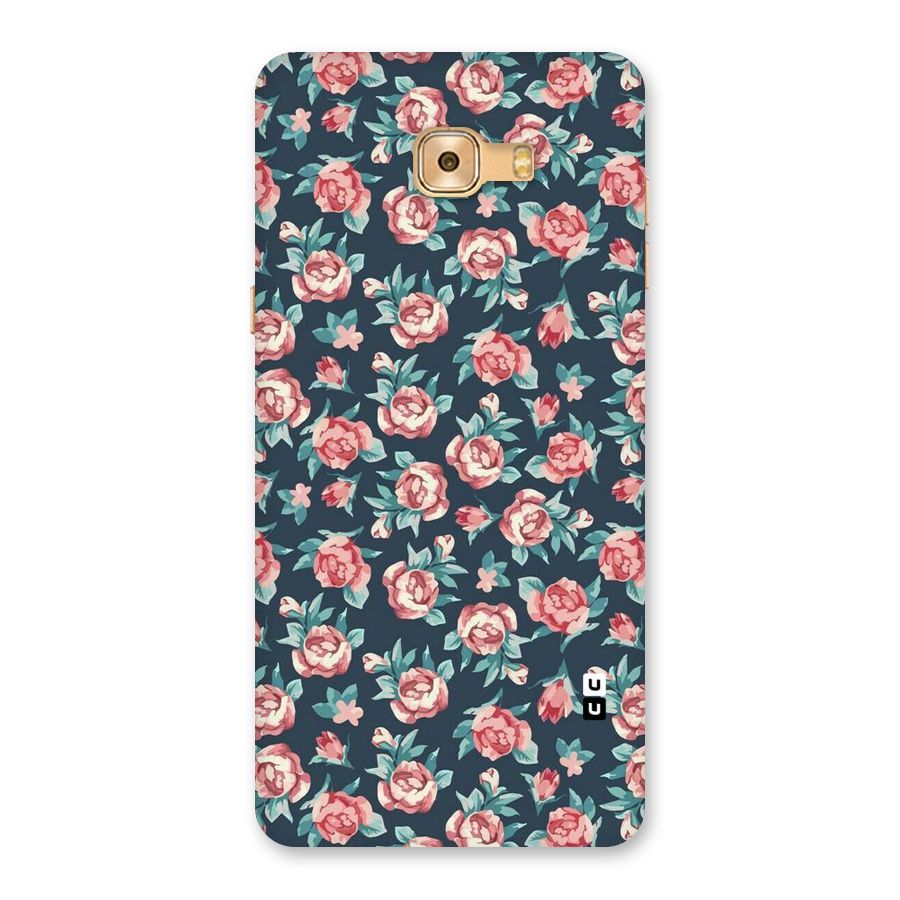 Floral Navy Bloom Back Case for Galaxy C9 Pro