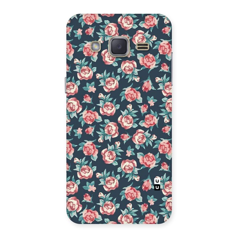 Floral Navy Bloom Back Case for Galaxy J2