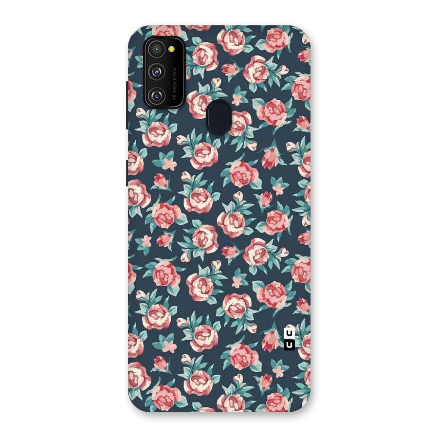 Floral Navy Bloom Back Case for Galaxy M30s