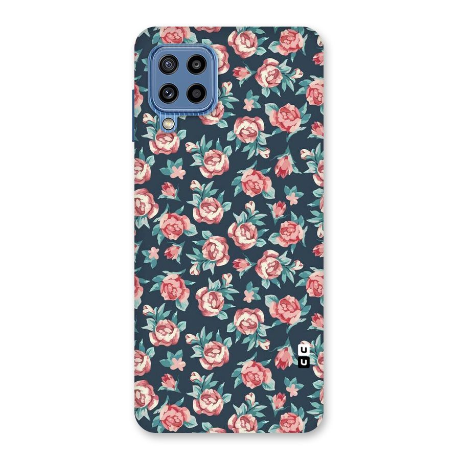 Floral Navy Bloom Back Case for Galaxy M32