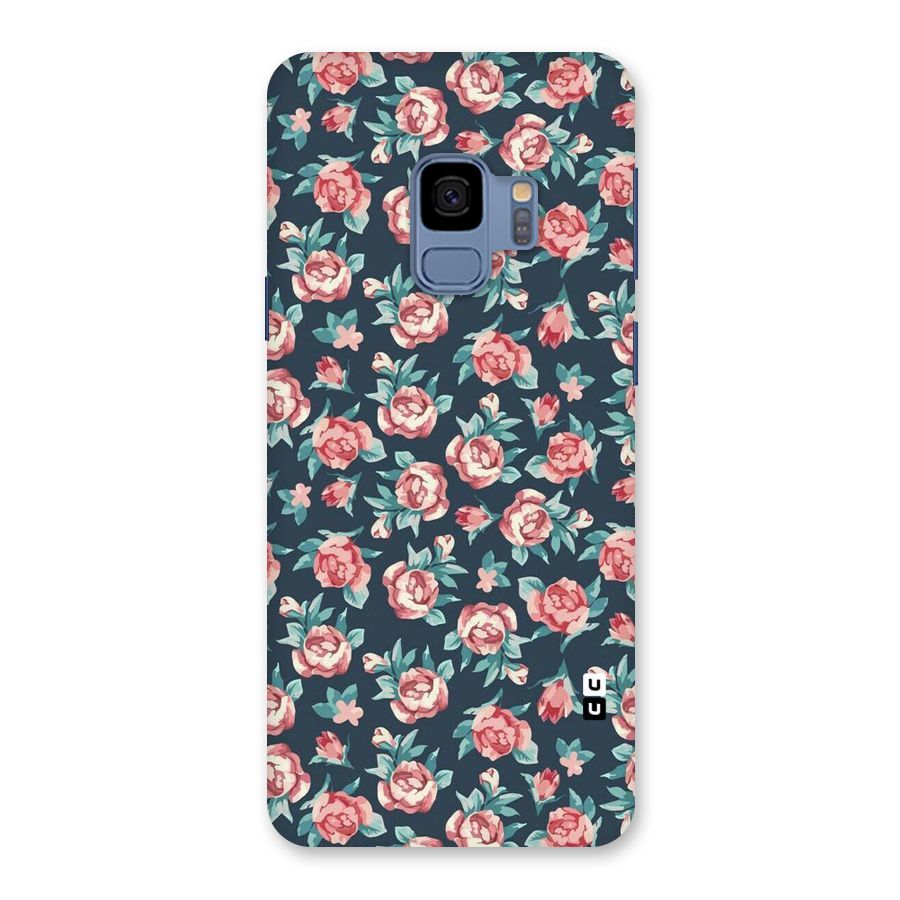 Floral Navy Bloom Back Case for Galaxy S9