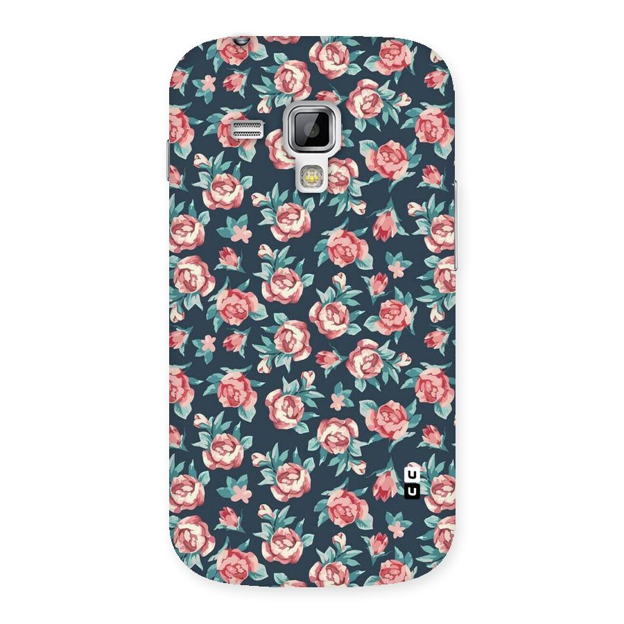 Floral Navy Bloom Back Case for Galaxy S Duos