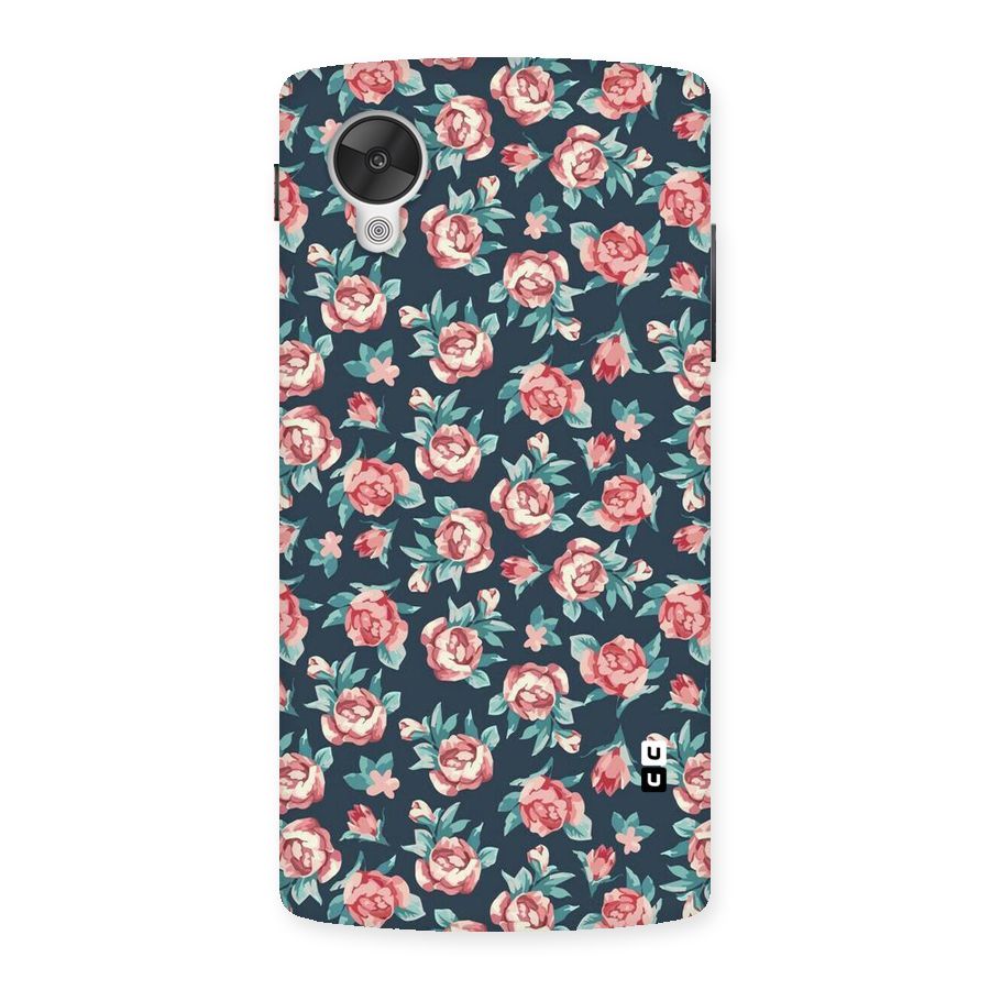 Floral Navy Bloom Back Case for Google Nexsus 5