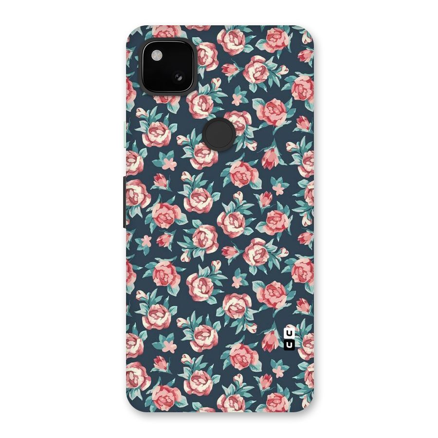 Floral Navy Bloom Back Case for Google Pixel 4a