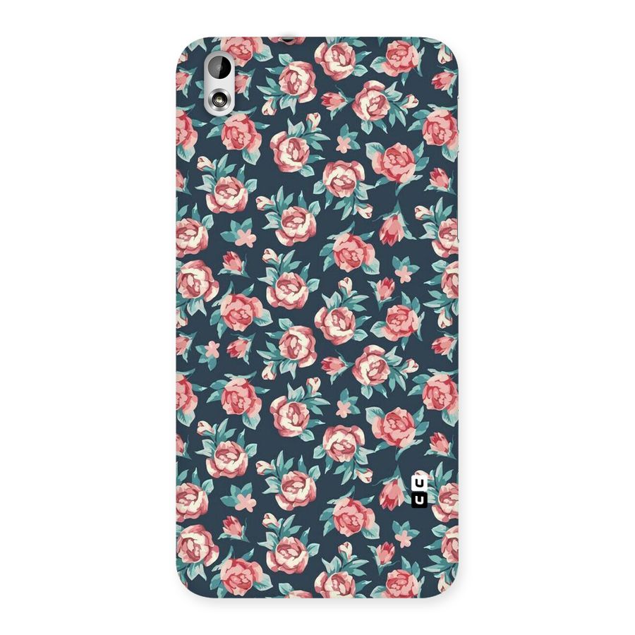 Floral Navy Bloom Back Case for HTC Desire 816g