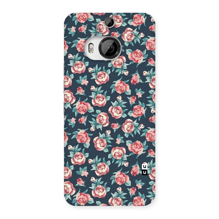 Floral Navy Bloom Back Case for HTC One M9 Plus