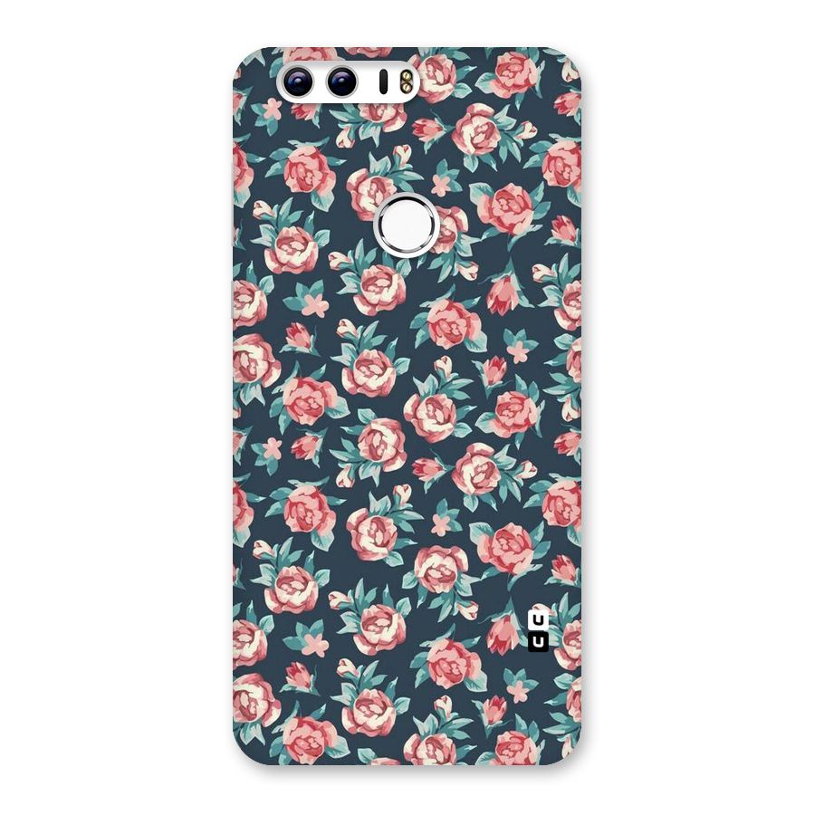 Floral Navy Bloom Back Case for Honor 8