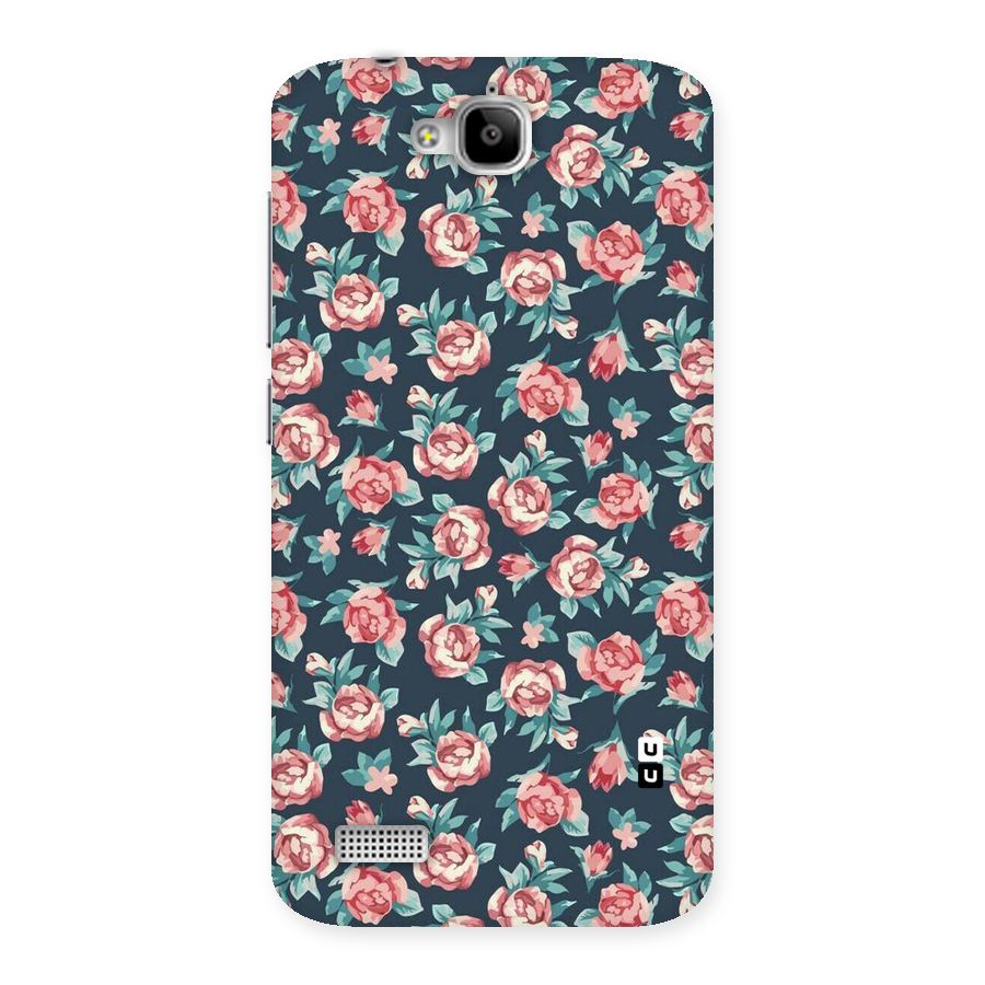 Floral Navy Bloom Back Case for Honor Holly