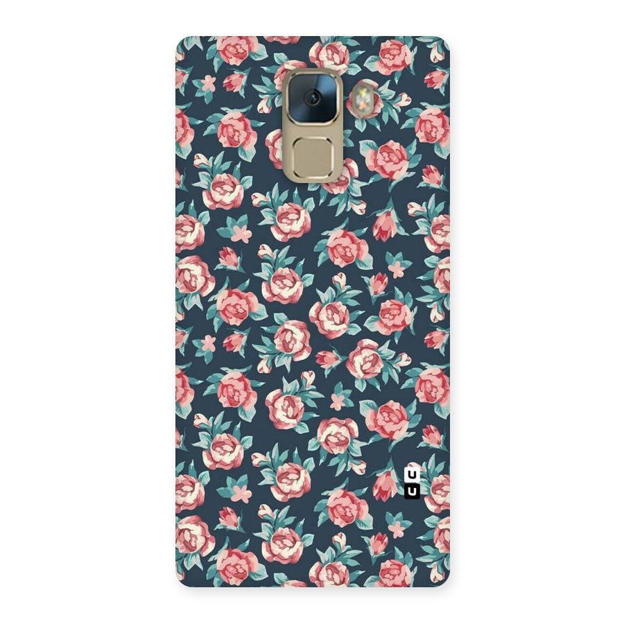 Floral Navy Bloom Back Case for Huawei Honor 7