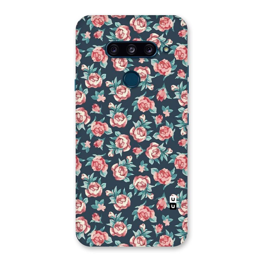 Floral Navy Bloom Back Case for LG  V40 ThinQ