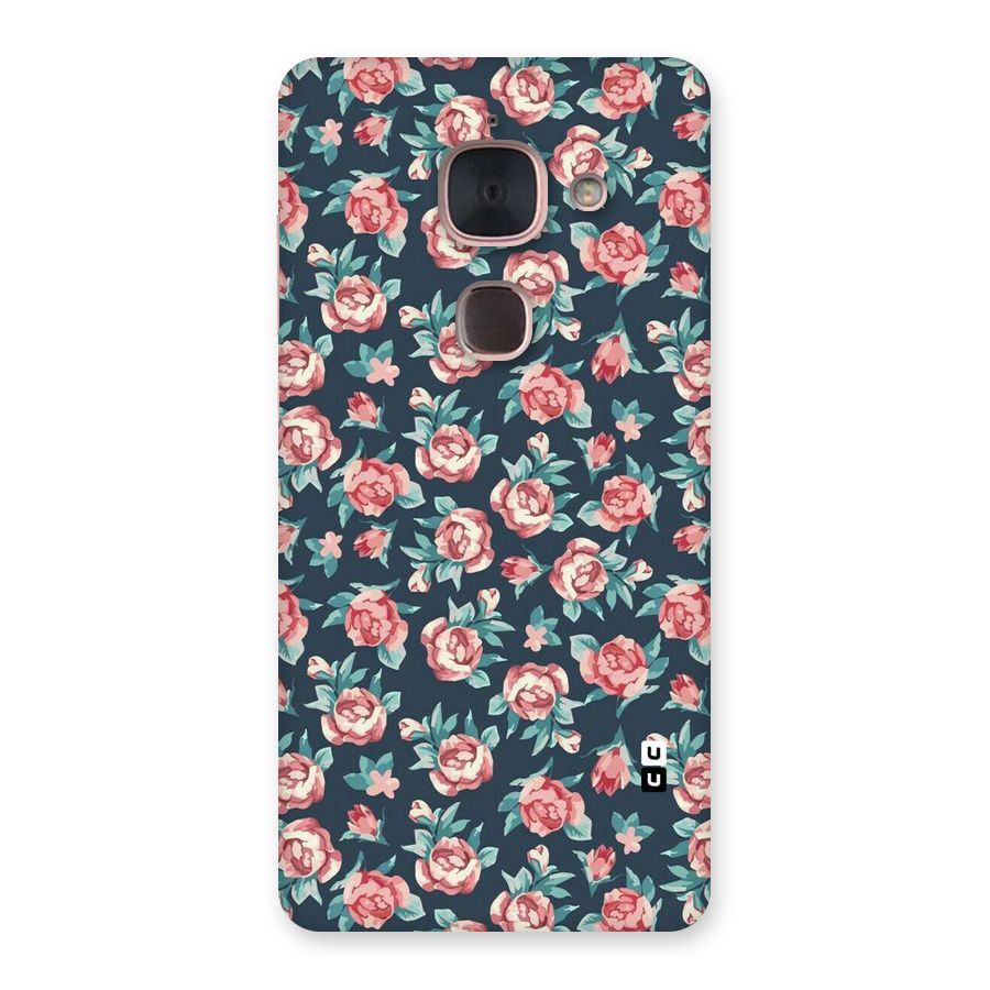Floral Navy Bloom Back Case for Le Max 2