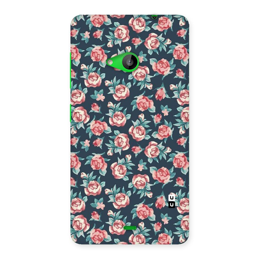 Floral Navy Bloom Back Case for Lumia 535