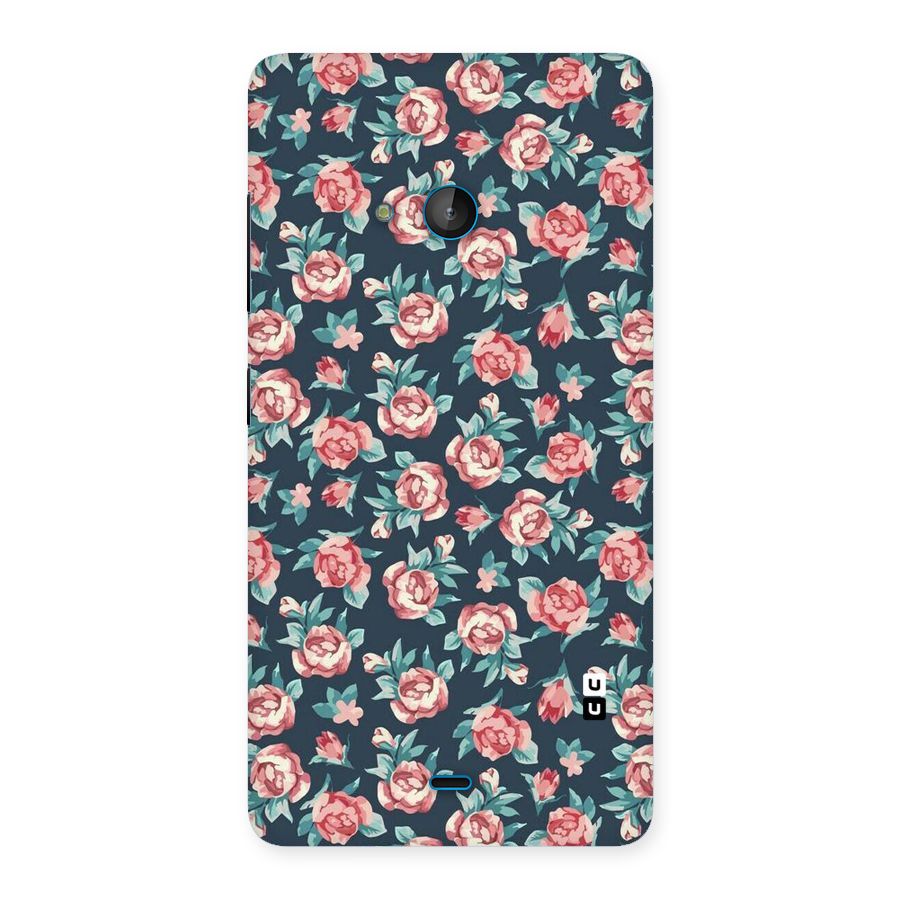 Floral Navy Bloom Back Case for Lumia 540